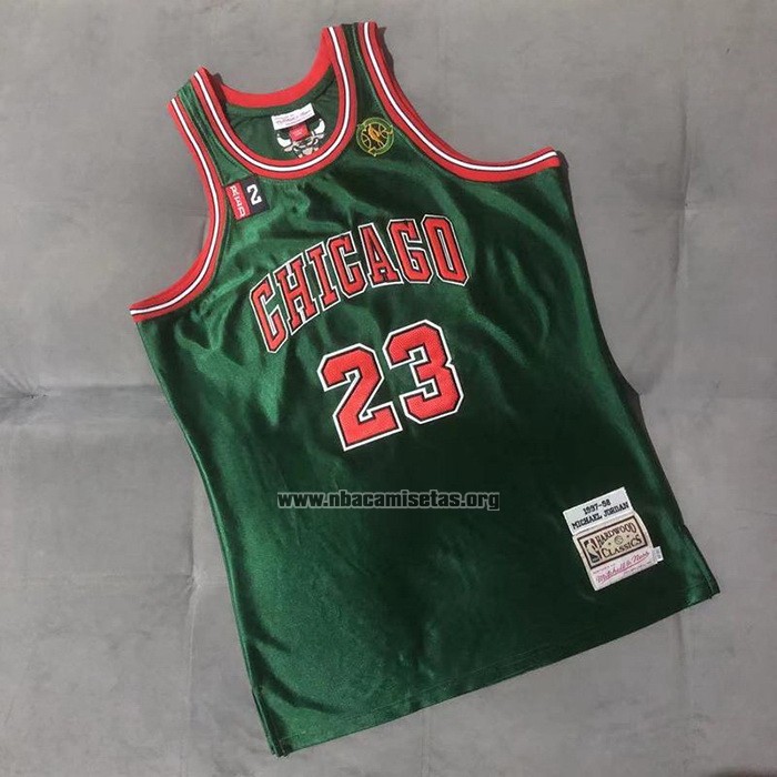 Camiseta Chicago Bulls Michael Jordan NO 23 Mitchell & Ness 1997-98 Verde